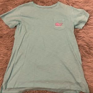 blue vineyard vines short sleeve shirt